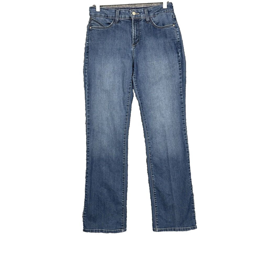 NYDJ Jeans Womens 8 Blue Boot‎ Cut Lift Tuck Technology Slimming Medium Wash